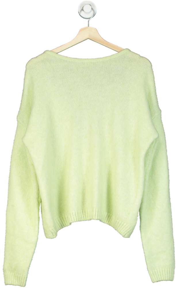 Karen Millen Soft Green Wool Blend Twist back Jumper UK XS