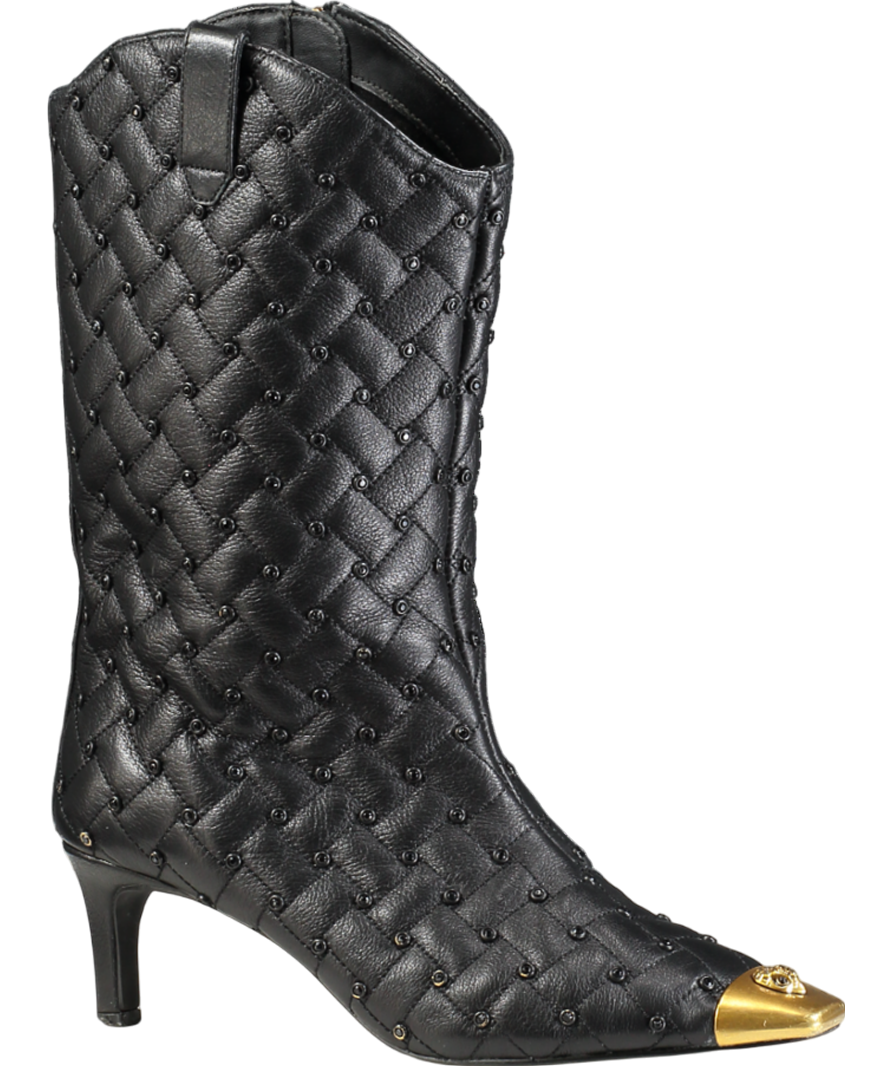 Kurt Geiger Black Regent Crystal Boot UK 4 EU 37 👠