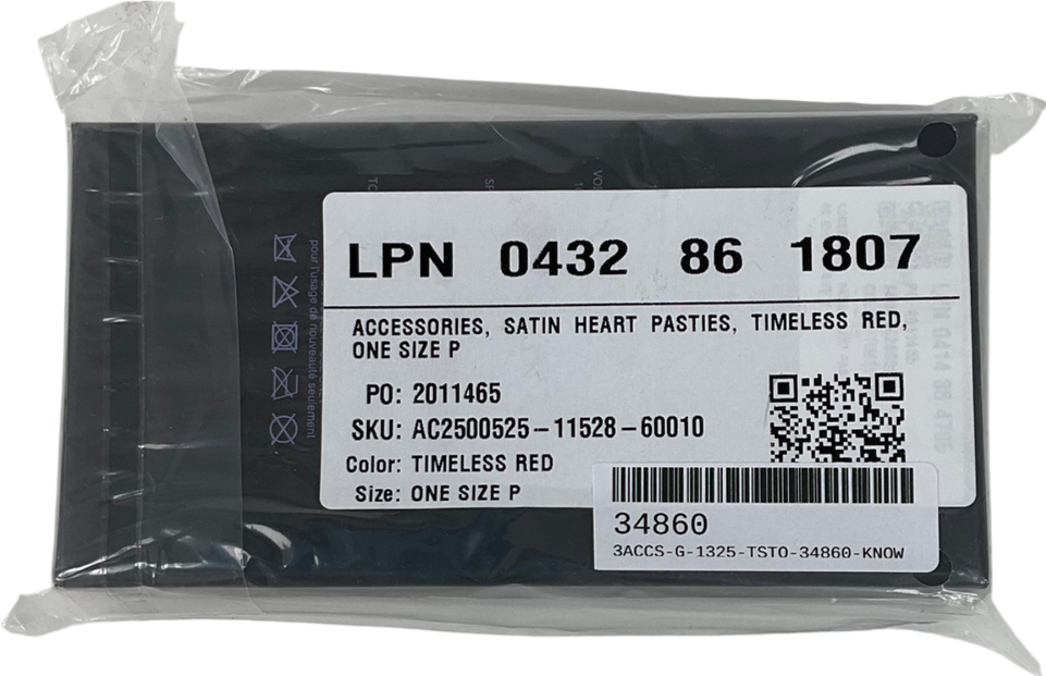 Savage X fenty Red Satin Heart Pasties