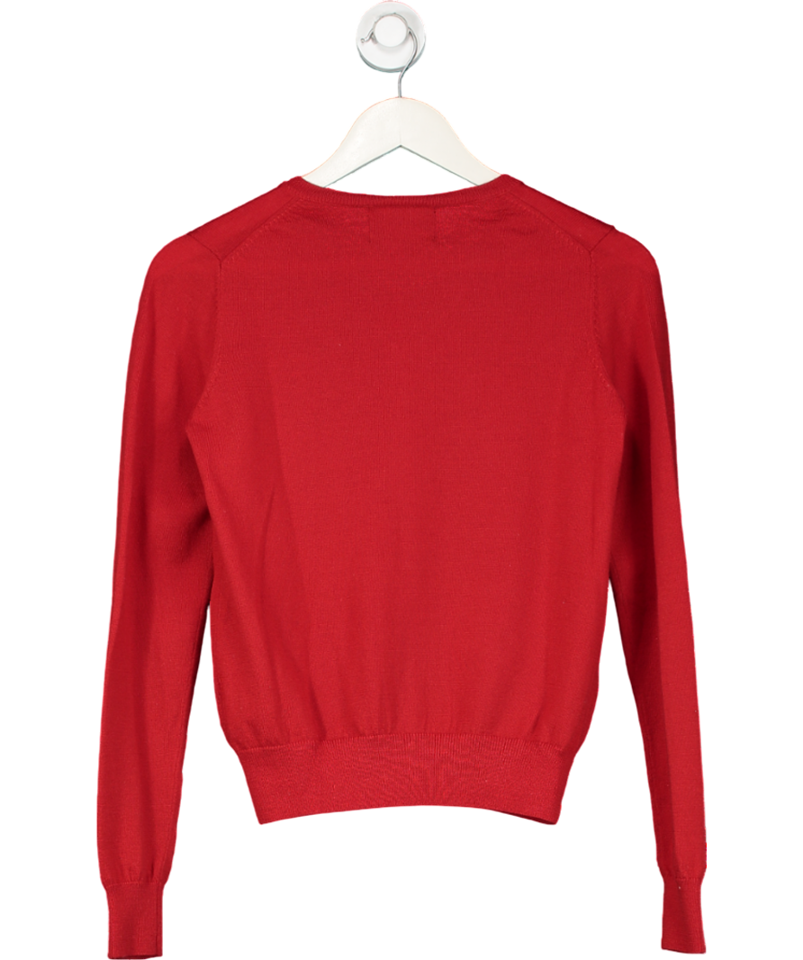 Markus Lupfter Red Wool Sequin Stars Cardigan UK XS