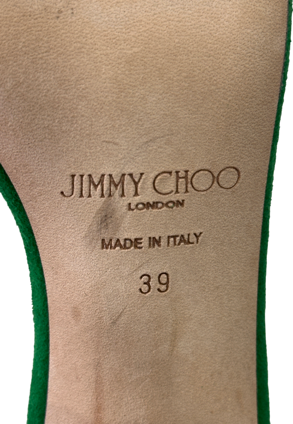 Jimmy Choo Green Marsai 90 Suede Sandal UK 6 EU 39 👠