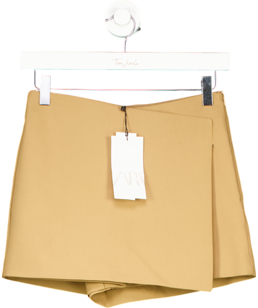 ZARA Beige Camel High Waist Skort UK XS