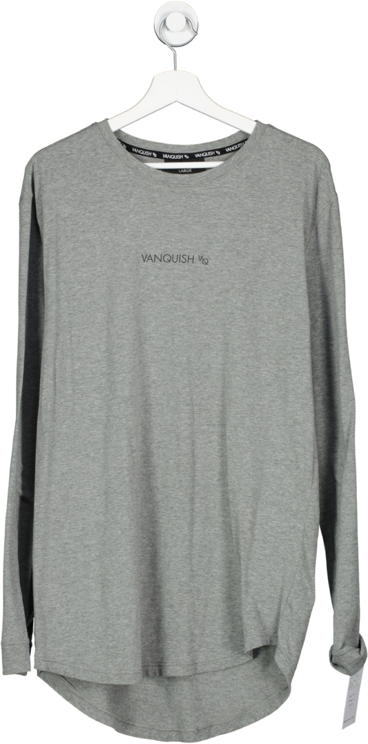 Vanquish Grey Long Sleeve T Shirt UK L