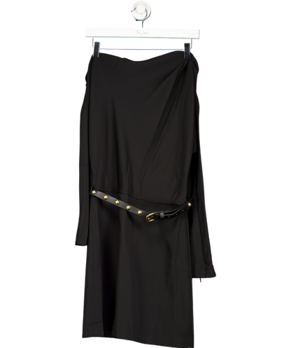 MANGO Black Asymmetrical Dress With Belt UK 10