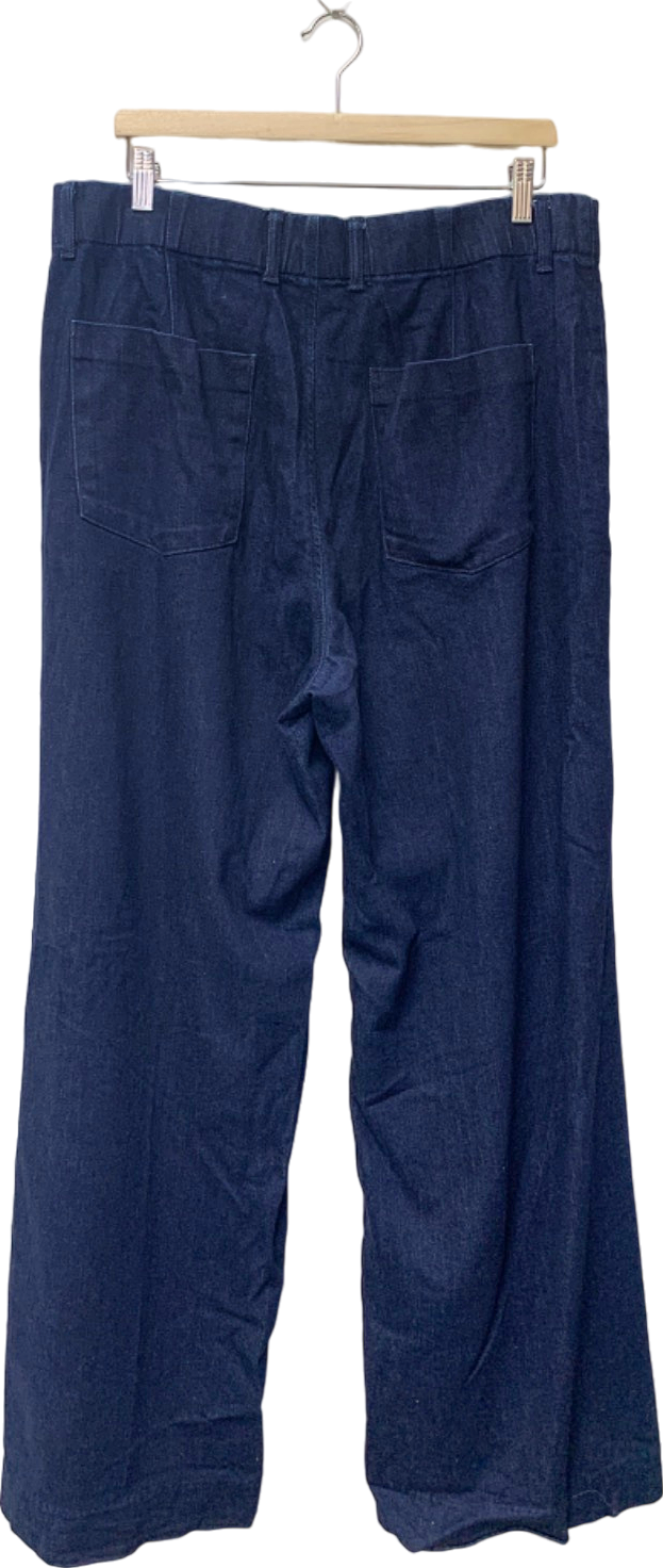 Uni Qlo Blue Denim Trousers UK XXL