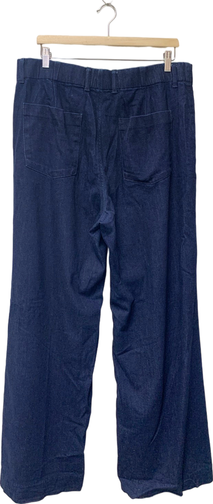 Uni Qlo Blue Denim Trousers UK XXL