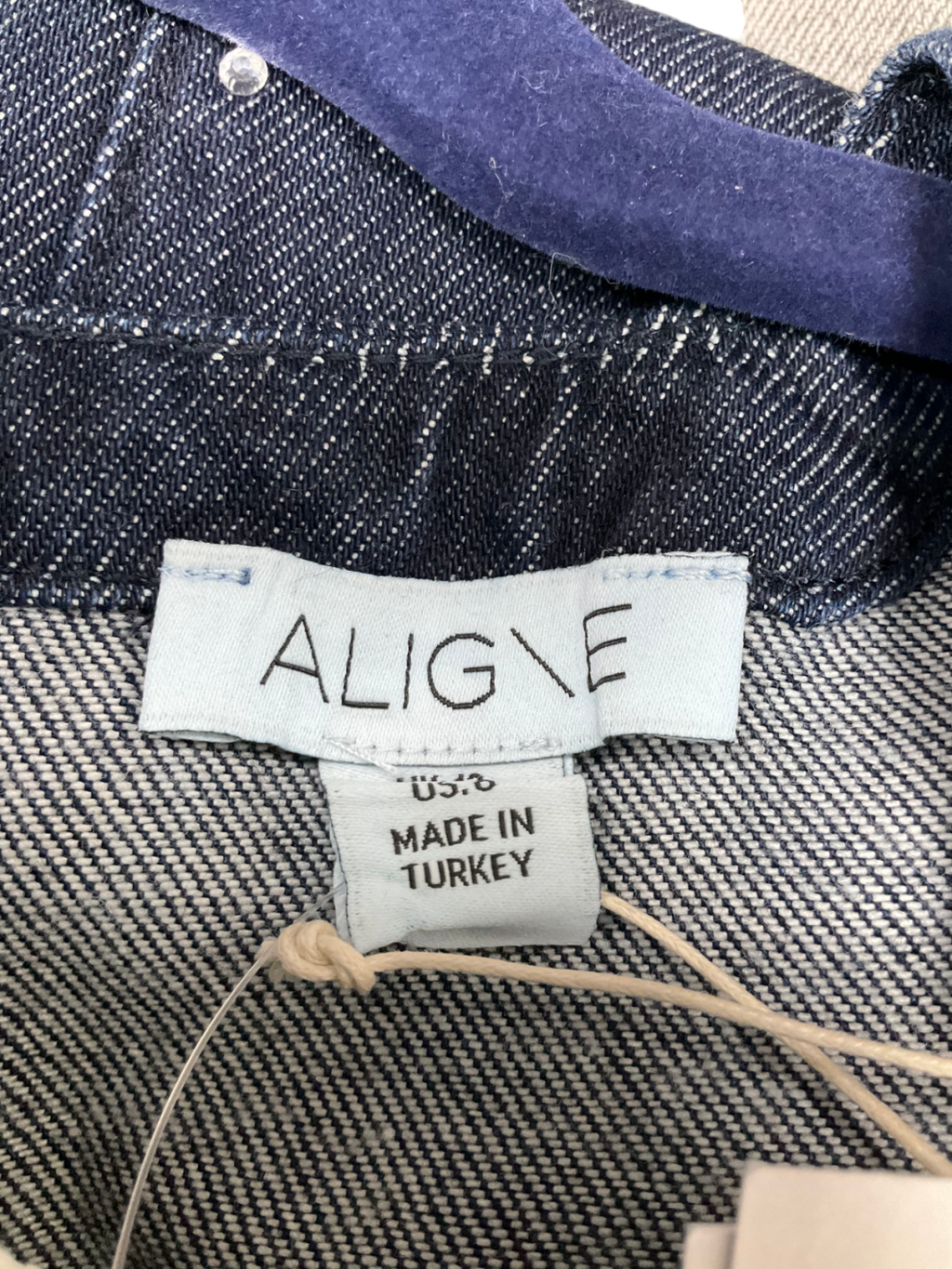 ALIGNE Blue Meg Embellished Denim Sleeveless Top UK 12