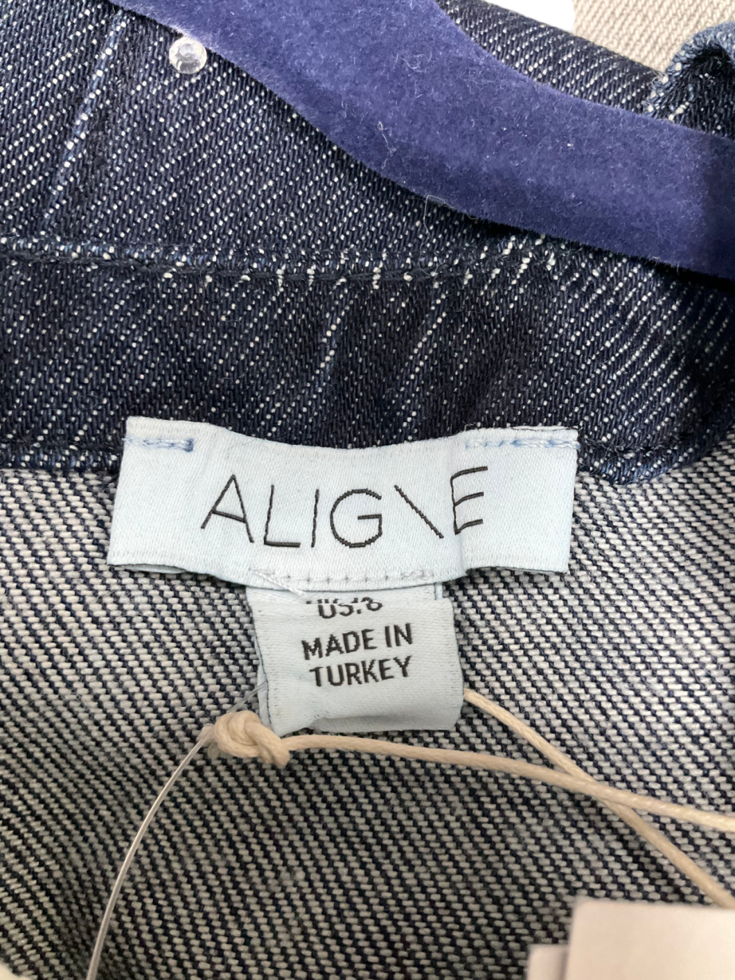 ALIGNE Blue Meg Embellished Denim Sleeveless Top UK 12