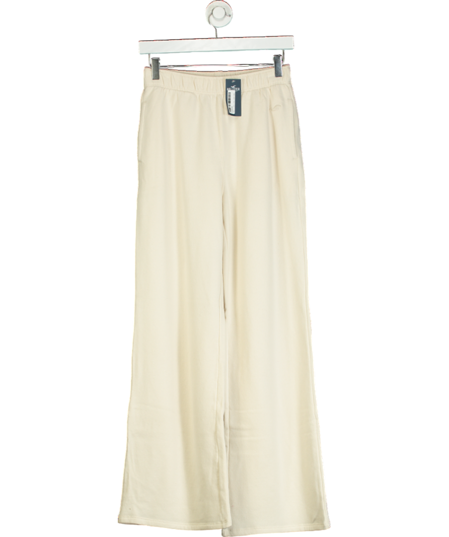 Hollister Cream Wide Leg Joggers UK XS
