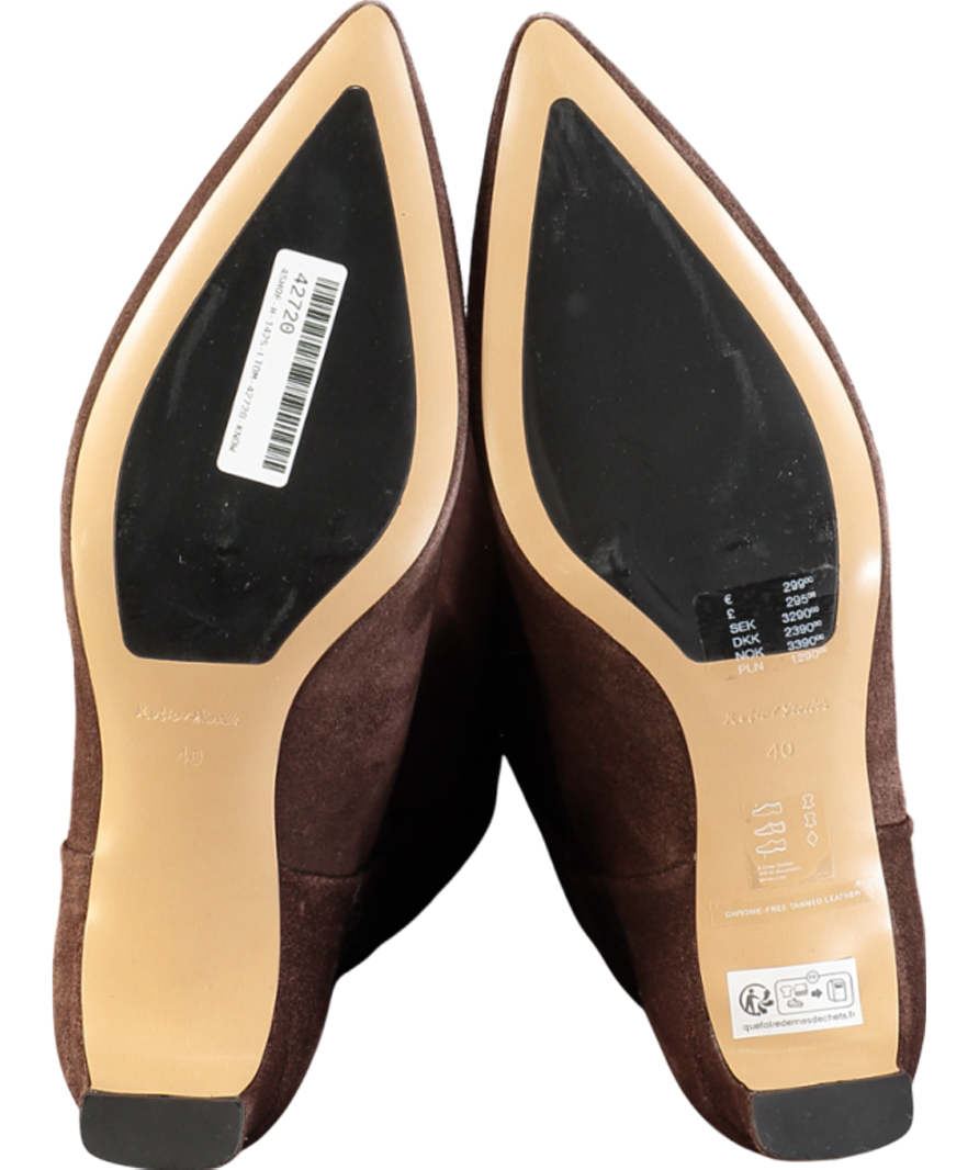 & Other Stories Brown Pointed-toe Knee-high Boots UK 7 EU 40 👠