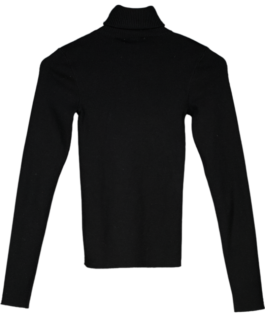 Frankies Bikinis Black Milo Knit Turtleneck Sweater UK S