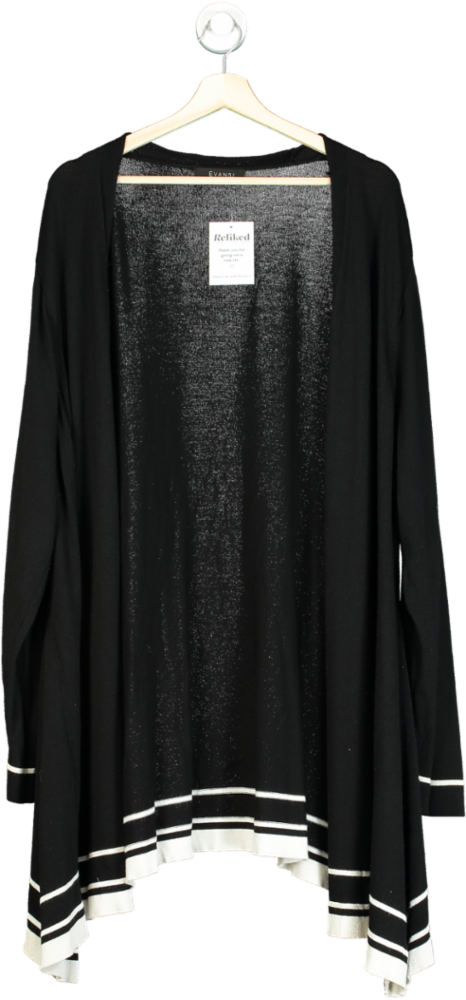 Evans Black Open Front Cardigan UK 26-28