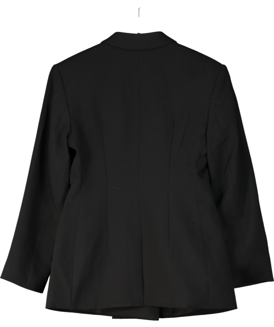 H&M Black Double Breasted Blazer UK 8