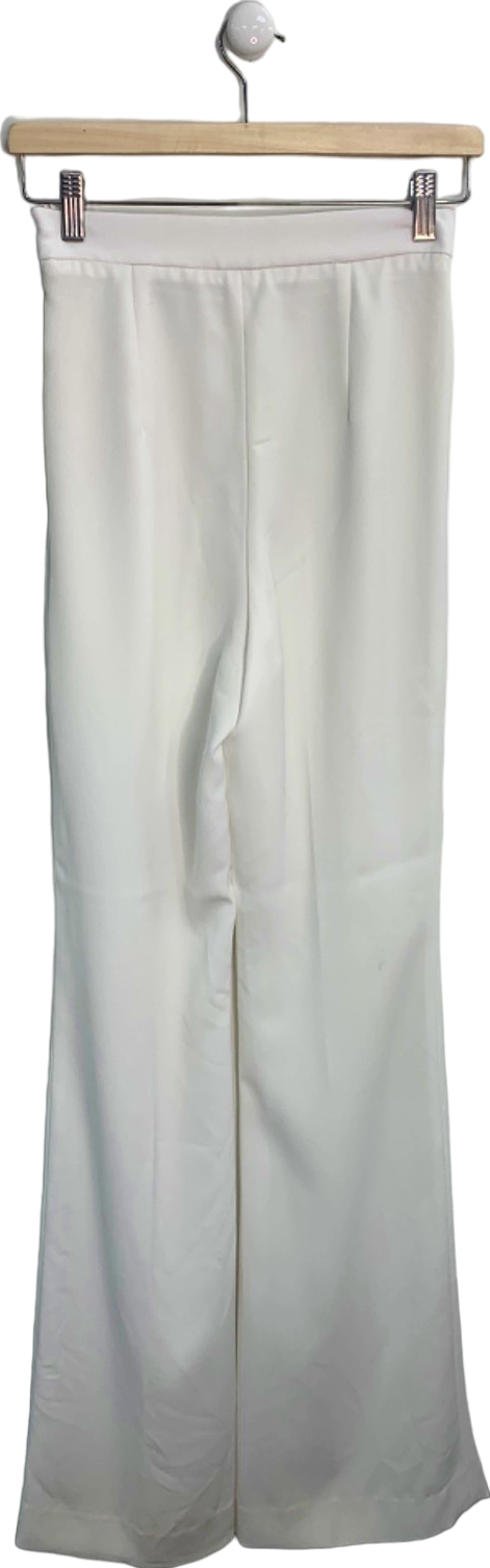 M Marquise White Wide-Leg Trousers UK 14