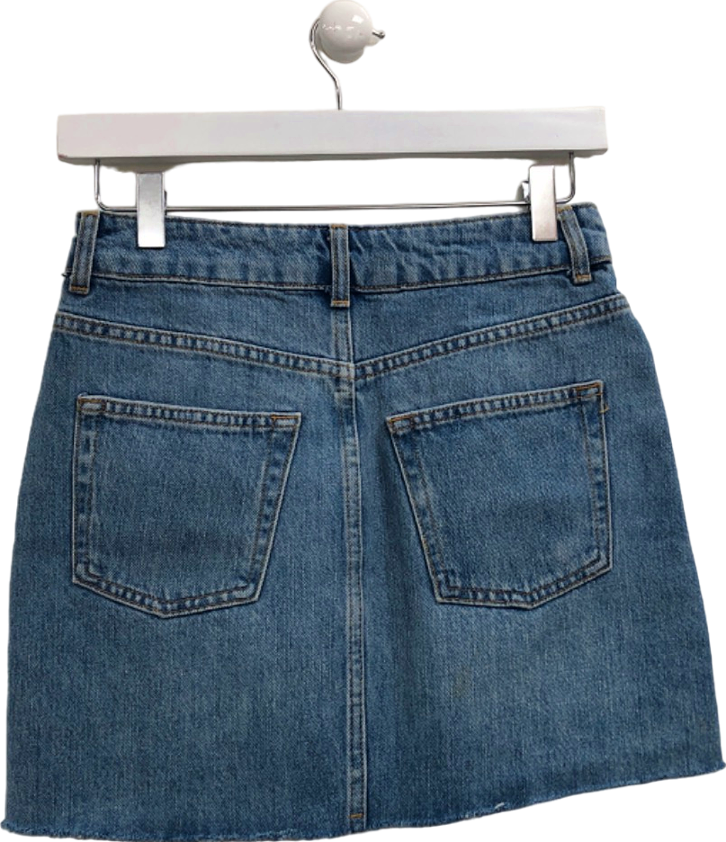 Topshop Blue Denim Mini Skirt UK 6
