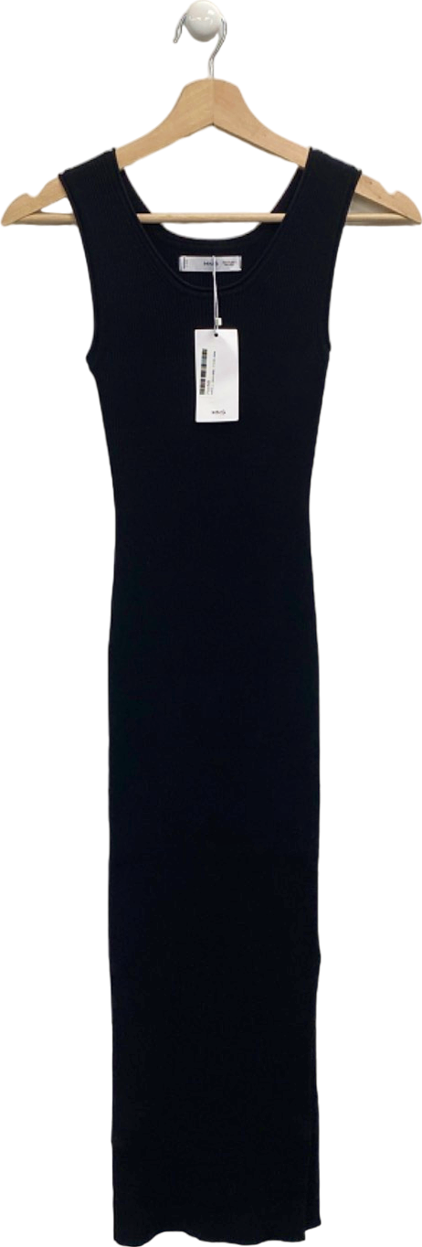 Mango Black Sleeveless Midi Dress XS