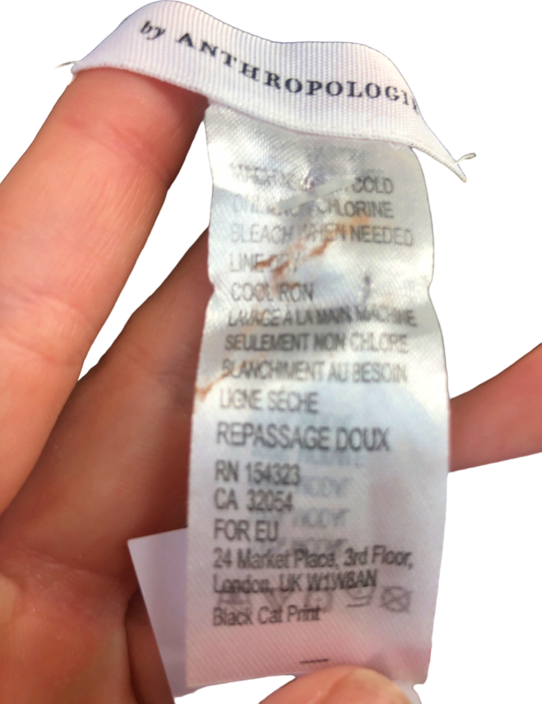 Anthropologie Black Cat Print Scarf