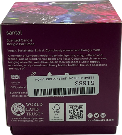 FLORAL STREET Purple Santal Scented Candle One Size