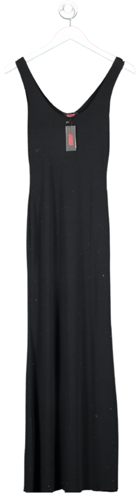 Misspap Black Soft Touch Jersey Scoop Neck Sleeveless Maxi Dress UK 6