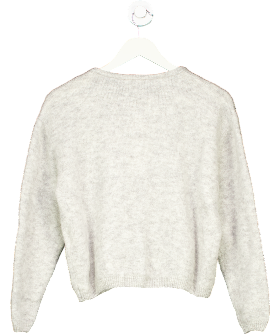 American Vintage Grey Vitow Wool Blend Cardigan UK 8