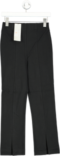 Sweaty Betty Black City Split-hem Slim-leg High-rise Stretch-woven Trousers Bnwt UK S
