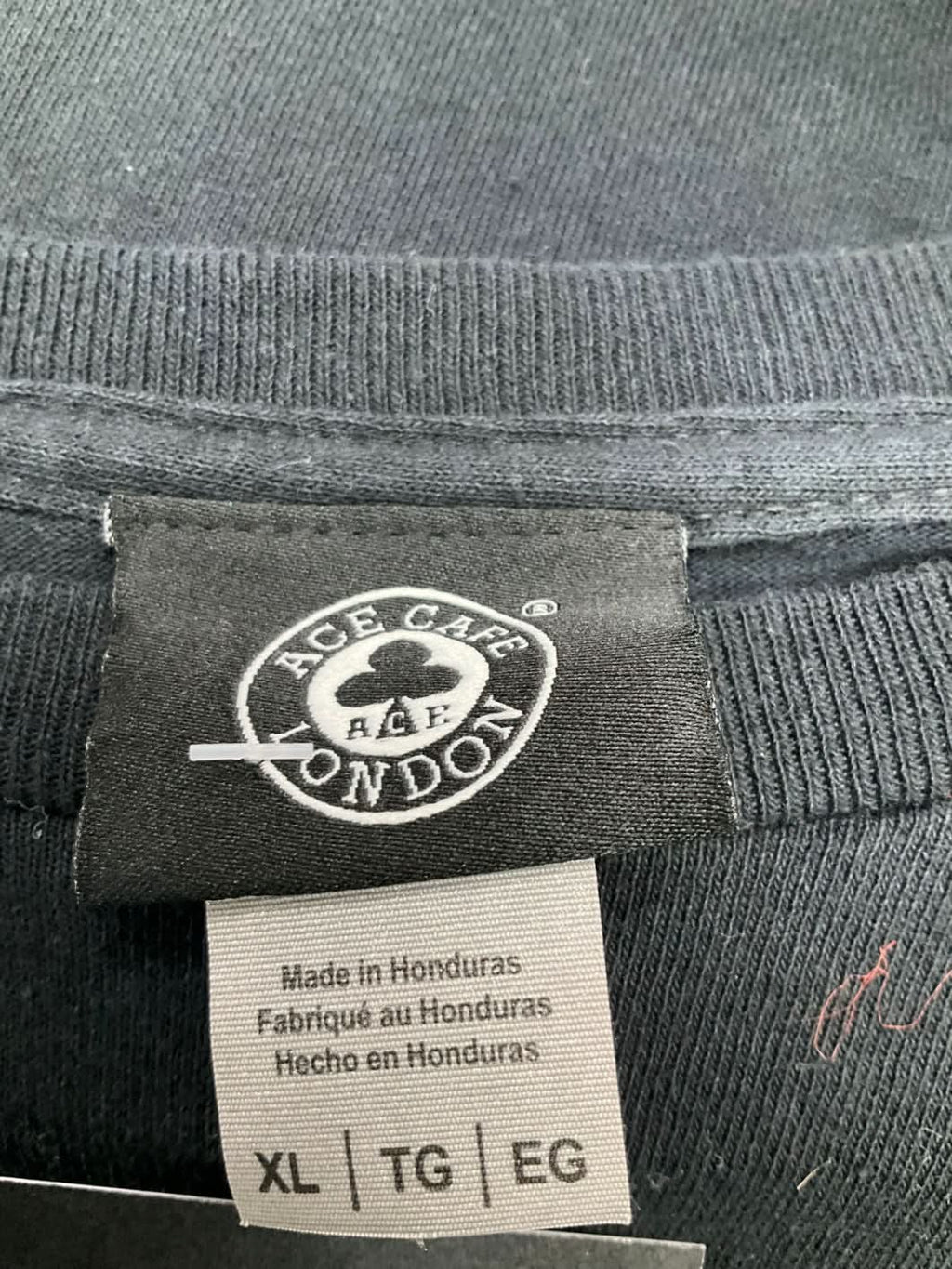 Ace Cafe Black Printed Logo T Shirt UK XL