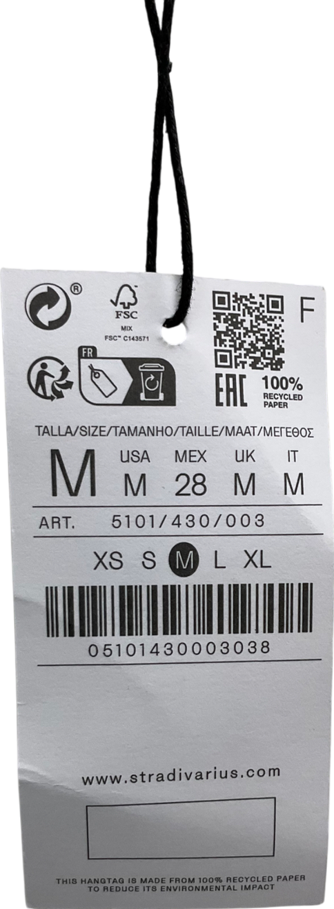 Stradivarius White Open Crochet Shorts With Flower Detail UK M