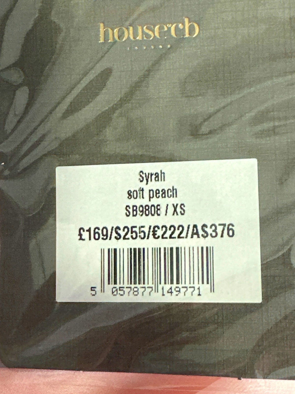 House of CB Soft Peach Syrah Dress UK XS