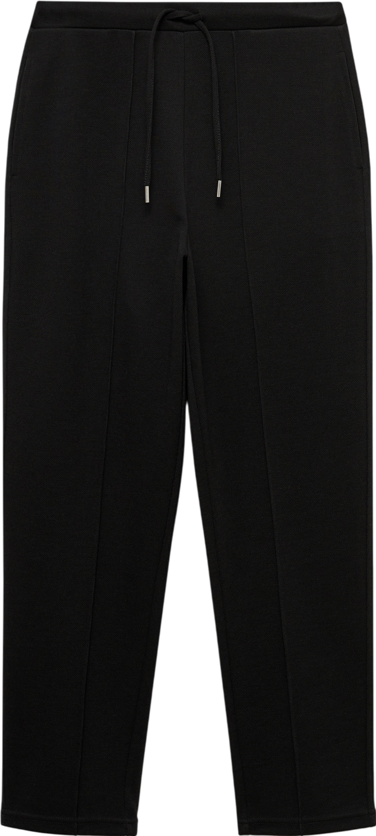 MANGO Black Jogger Trousers With Seam Detail UK S