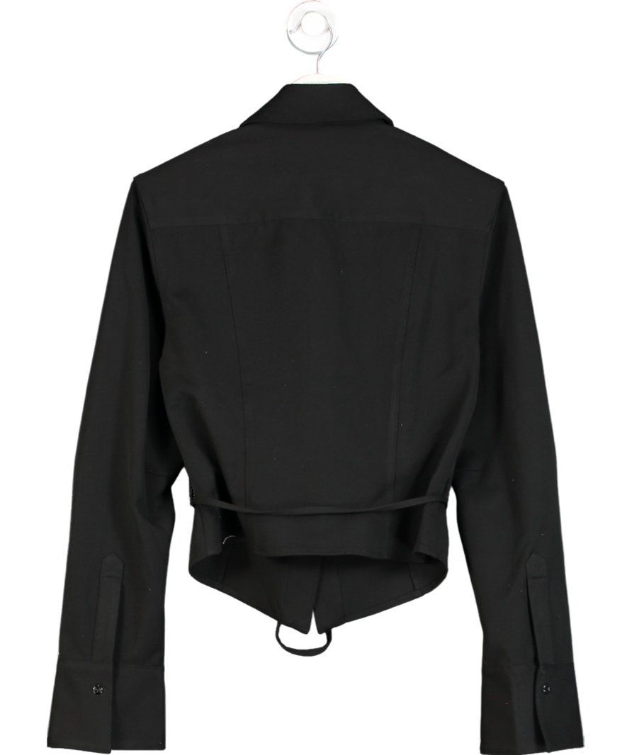 WRSTBHVR Black Bonnie Eyelet Blouse UK S