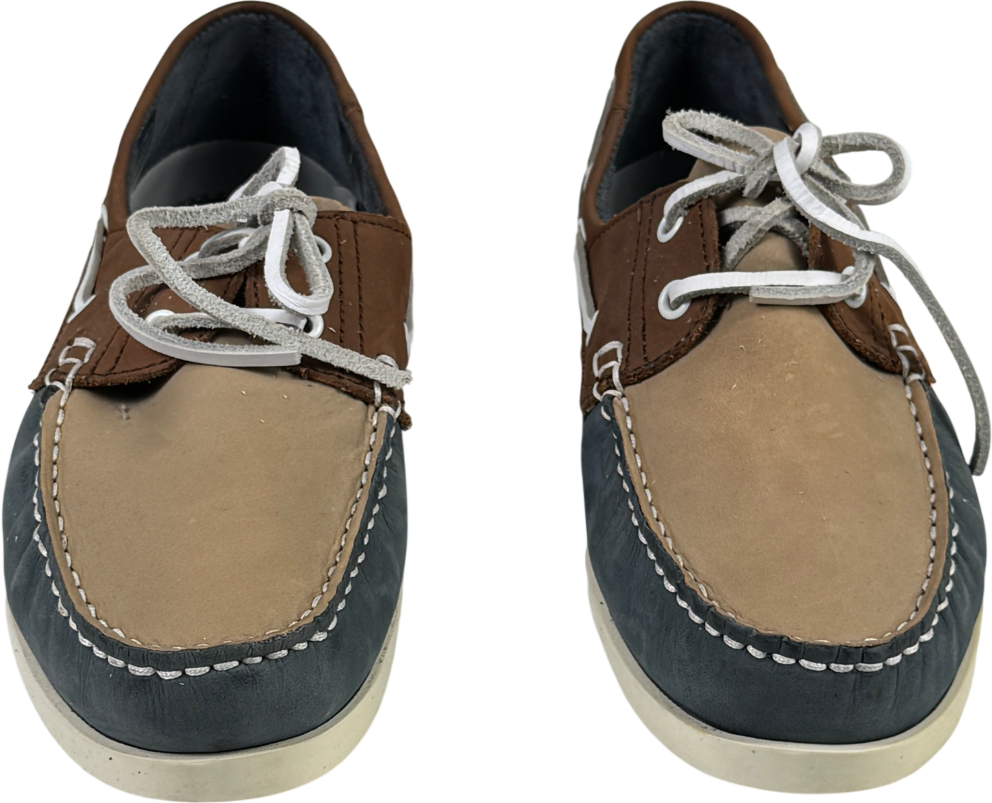 NEXT Blue Blue/brown/beige Leather Boat Deck Shoes UK 9 EU 43 👞