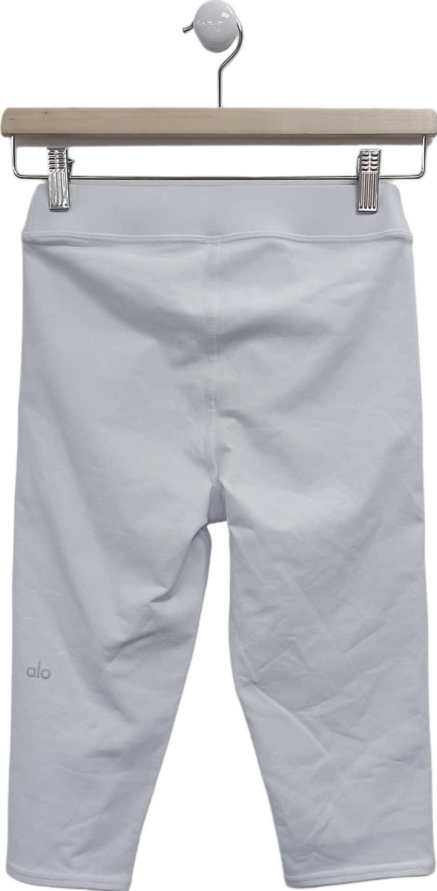 alo yoga White Airbrush V-cut Define Capri UK XS