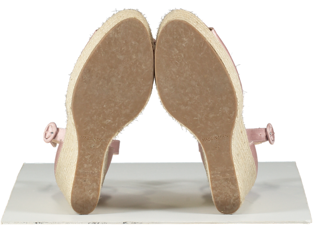 penelopechilvers Pink Corfu Atelier Satin Espadrille - Tea Rose UK 7 EU 40 👠