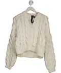 White Fox Cream Cutie Pie Knit Cardigan UK S/M