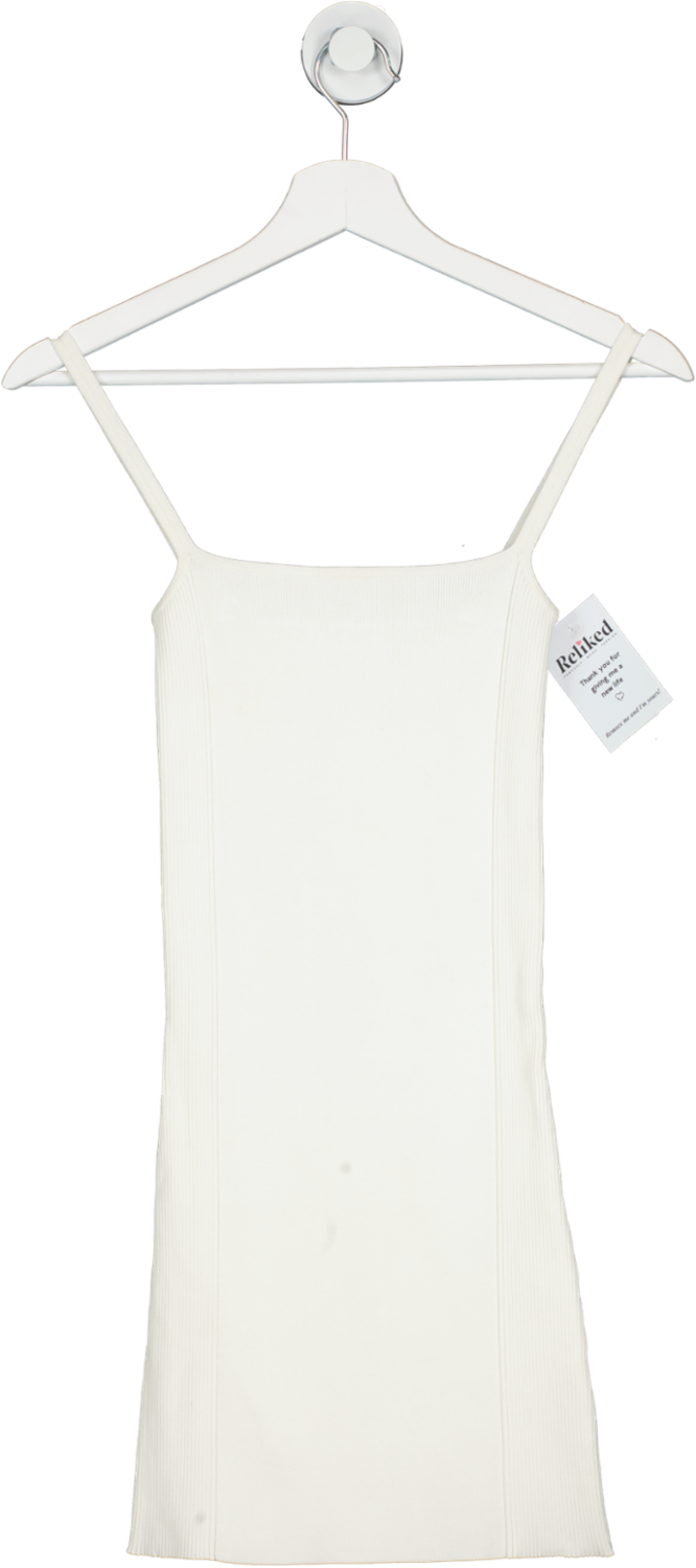 SIR. the Label White Ribbed Knit Mini Dress UK 6