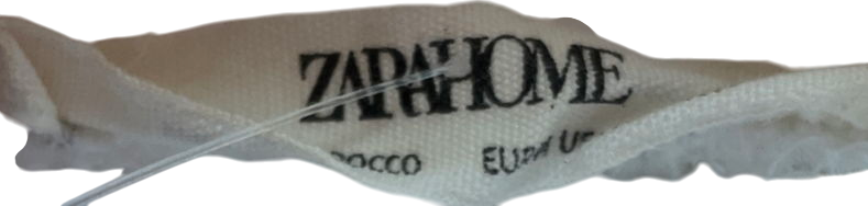 ZARA White Linen Blend Trousers UK M