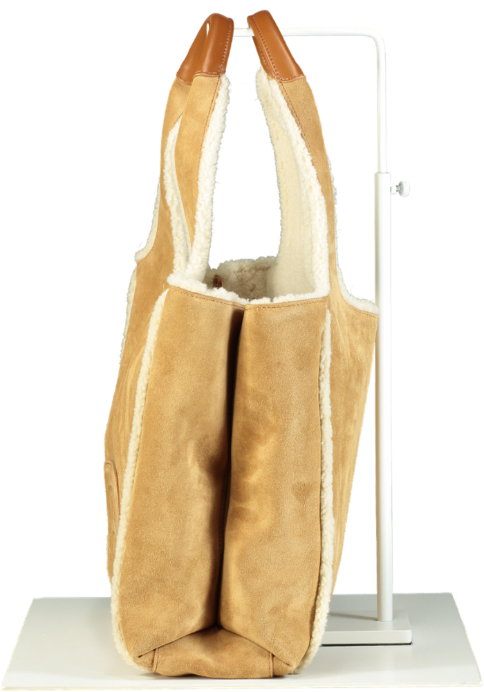 Hogan Tan H-bag suede tote bag