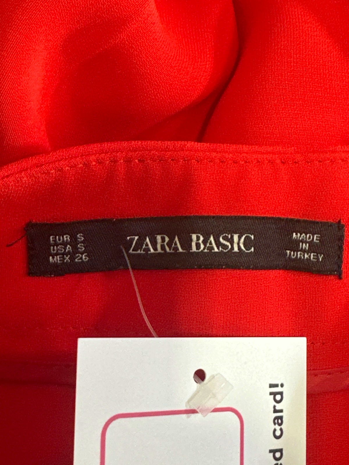 Zara Red Belted Wide Leg Trousers UK S