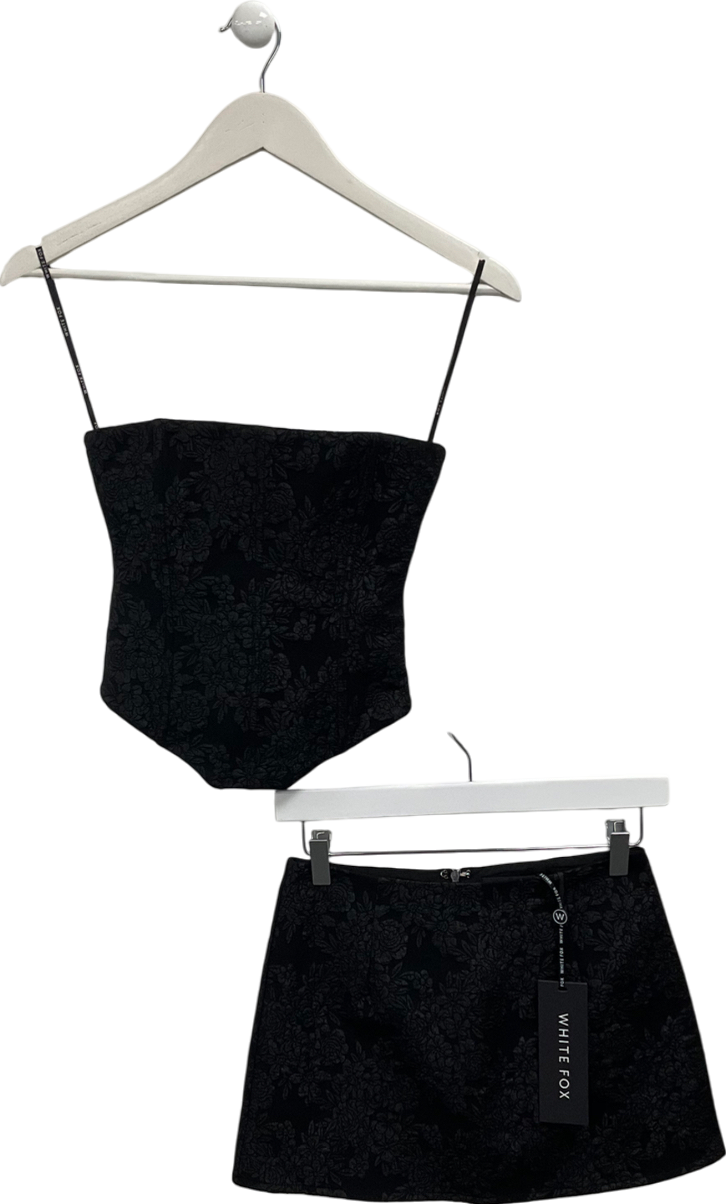White Fox Black Can’t Be Trusted Bustier And Mini Skirt UK XXS