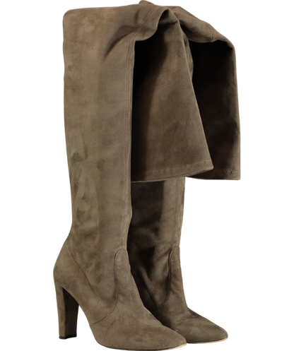 Stuart Weitzman Brown Highland Suede Over the Knee Boot UK 9.5 EU 42.5 👠