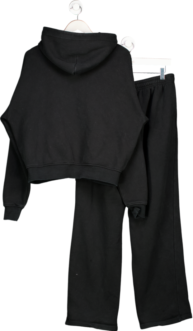 RU & ROCKA 2-piece Varsity Black Logo Oversize Hoodie (uk Xs) Straight Leg Joggers UK M