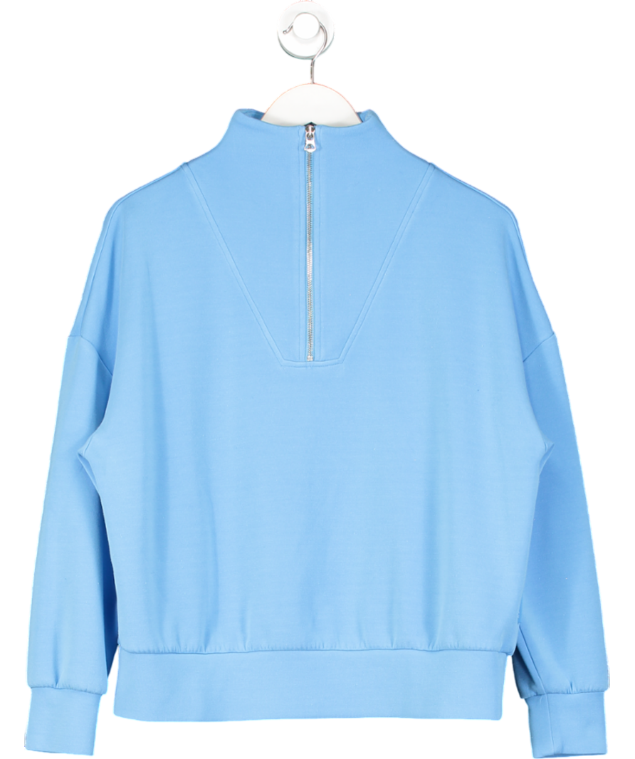 Varley Blue DoubleSoft Hawley Half Zip Sweat UK S