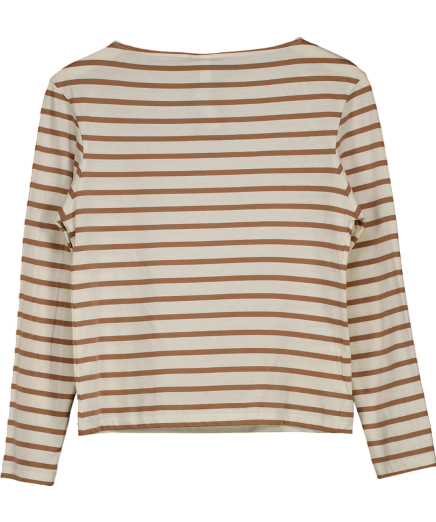 & Other Stories Cream Breton Stripe Top UK XS