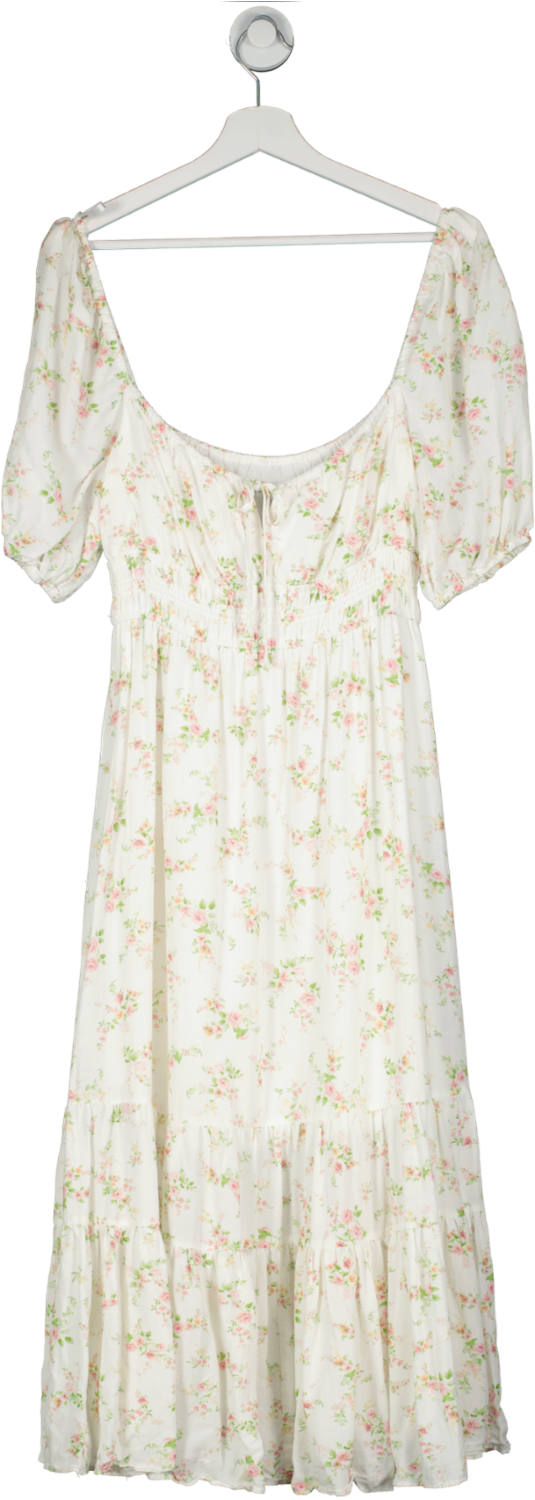 FOREVER NEW White Floral Dress UK 10