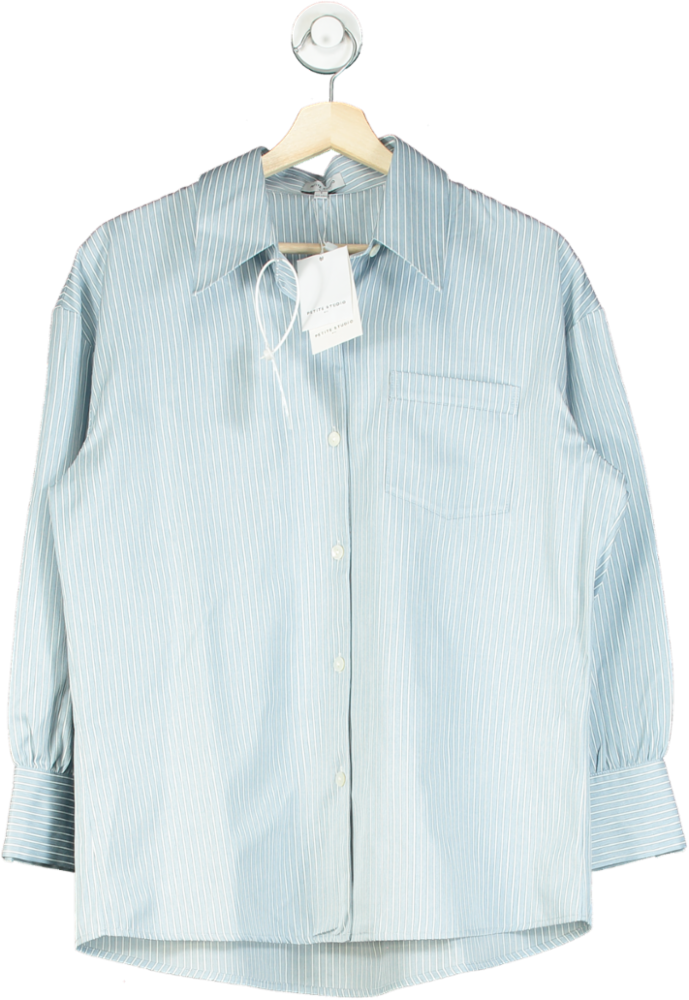 Petite Studio Light Blue Rowan Shirt - Stripes UK S