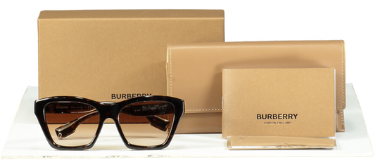 Burberry Brown Arden Tortoiseshell Square Sunglasses BE4391 in Case & Box