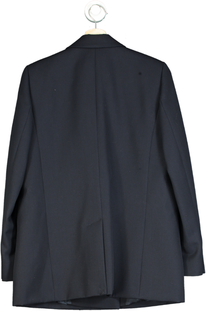 Sézane Navy Double-Breasted Blazer UK 10