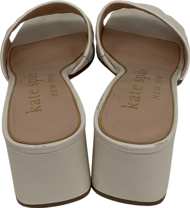 Kate Spade Cream Emmie Quilted Leather Mule UK 4 EU 37 👠