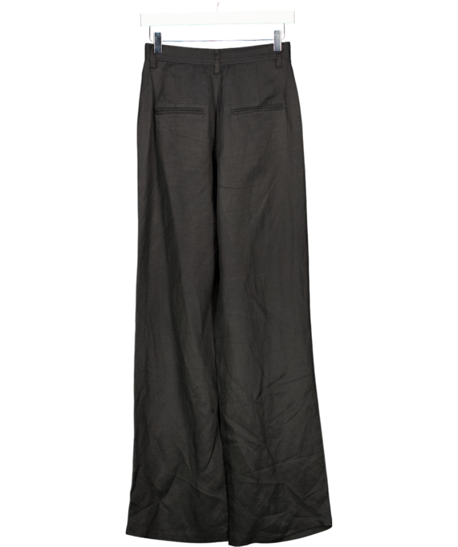 Anine Bing Black Linen  / Lyocel Blend Carrie Wide Leg Trouser Sz32 UK 6