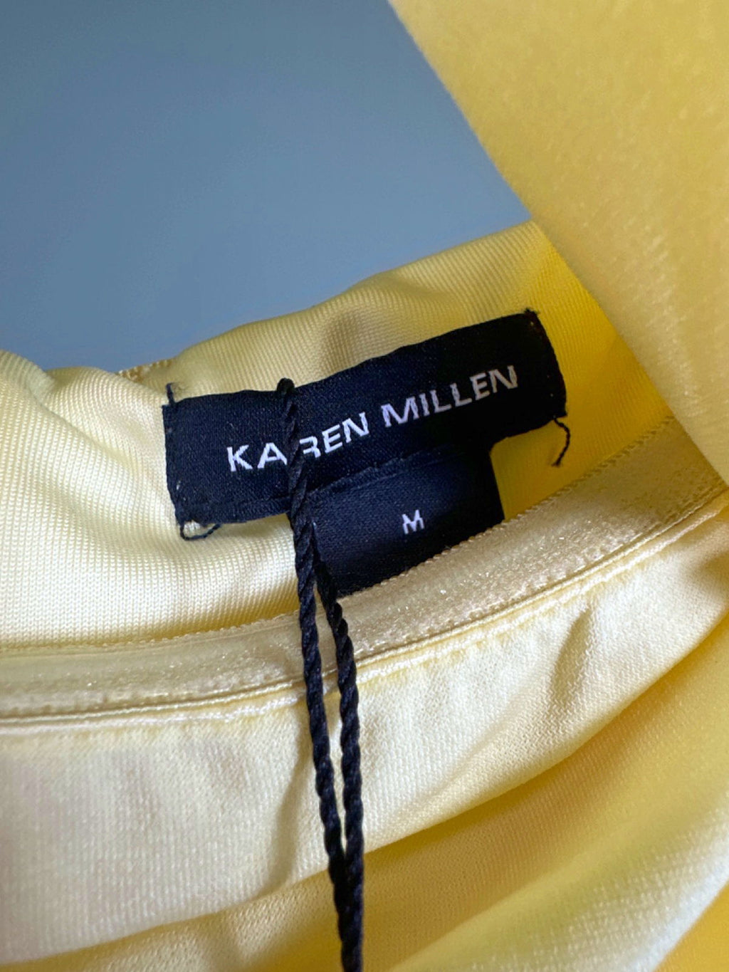 Karen Millen Yellow Cross-Back Midi Dress UK M